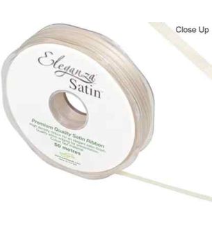 Eleganza Satin Double Faced Cream No.62 - 3mm x 20m