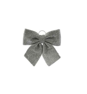 Silver Metaliic Bow 34cm