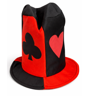 Fabric Hat Card Suit Red & Black