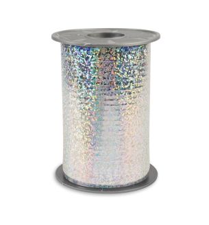 Holographic Curling Ribbon Silver 5mm x 400m