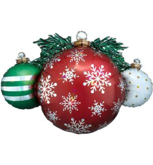 Mini Baubal Christmas Ornaments Foil Balloon