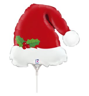 Mini Christmas Santa Hat Foil Balloon