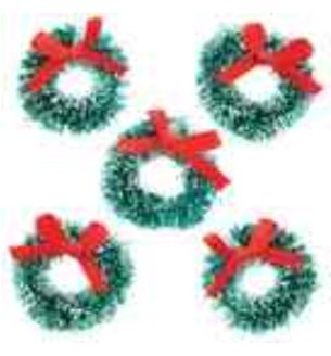 Mini Christmas Wreaths pk6
