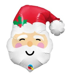 Qualatex Mini Santa Head Christmas Foil Balloon
