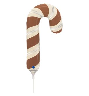 Mini Satin Chocolate Candy Cane Christmas Foil Balloon