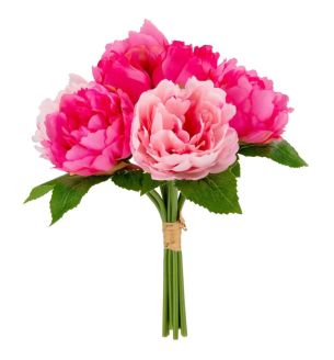 Peony Bouquet Dark Pink 36cm x 10 heads