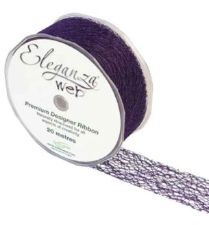 Purple Eleganza Web Ribbon 38mm x 20m
