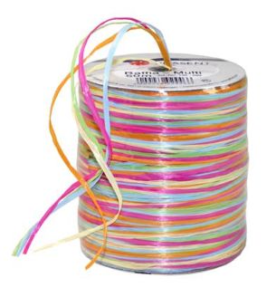 Raffia Ribbon Pastel Multicolour 50m Spool