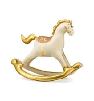 Rocking Horse Cream Foil Balloon  118x104cm