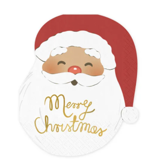 Santa Merry Christmas Napkins 12ct
