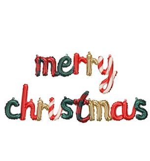 Merry Christmas Foil Balloon Banner 43x25cm
