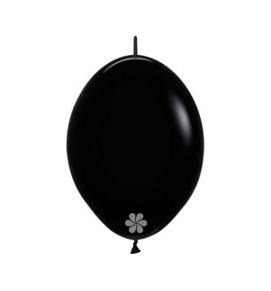 6" Sempertex Link-O-Loon Black 080 Fashion Latex 50ct