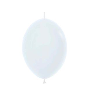 6" Sempertex White Link-O-Loon 50ct