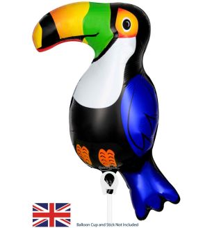 Toucan Metallic Mini Foil Balloon Packaged