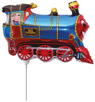train-flexmetal-mini-blue-foil-balloon