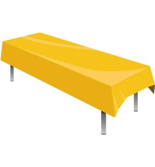 Yellow Plastic Tablecover 1.37m x 2.74m