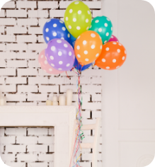 Multicoloured Spotted Ballons